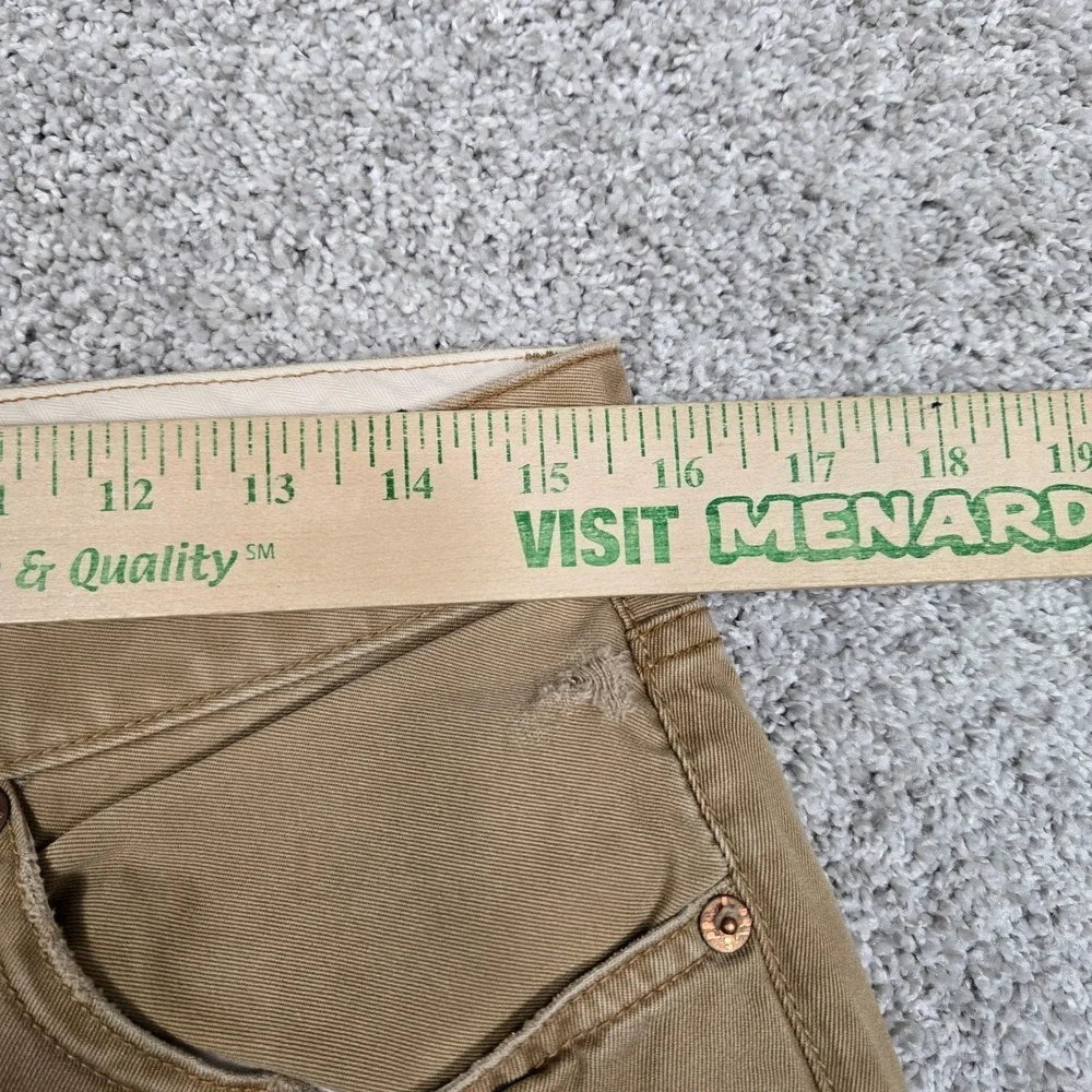 Polo Ralph Lauren‎ 867 Classic 5 Pocket tan Pants Distressed vintage Men's 32x32
